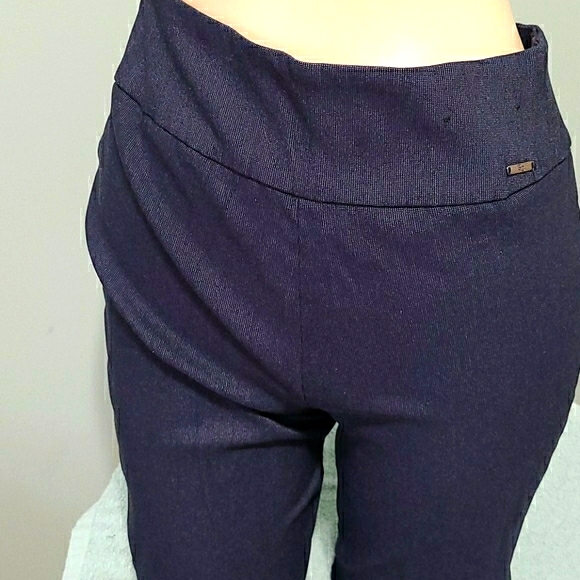 Navy Pullon Straight Pants 10 - Picture 4 of 5